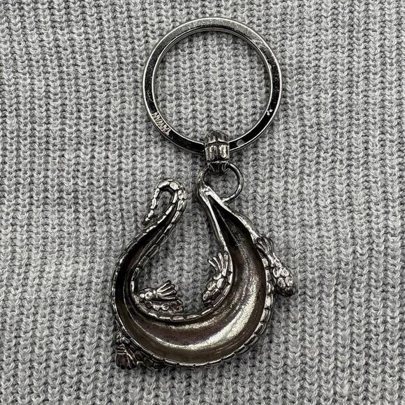 Brighton Rhinestone Alligator Keychain Silver Tone - Picture 3 of 3